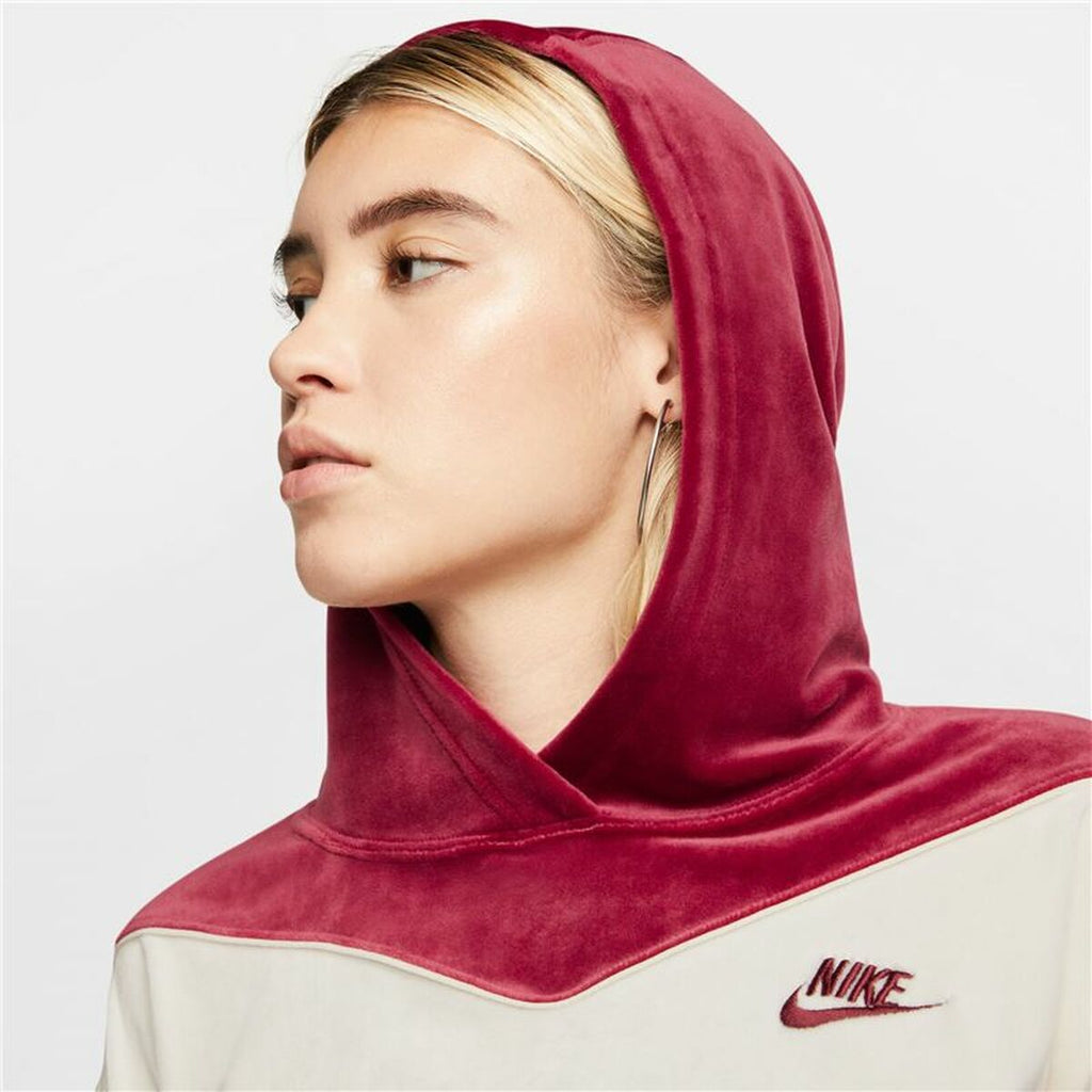 Nike Sportswear Heritage Women's Hoodie - Dark Red - product view 3