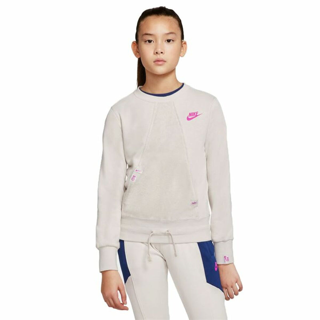 Nike Hoodless Heritage Kids' Sweatshirt - Beige - product view 30