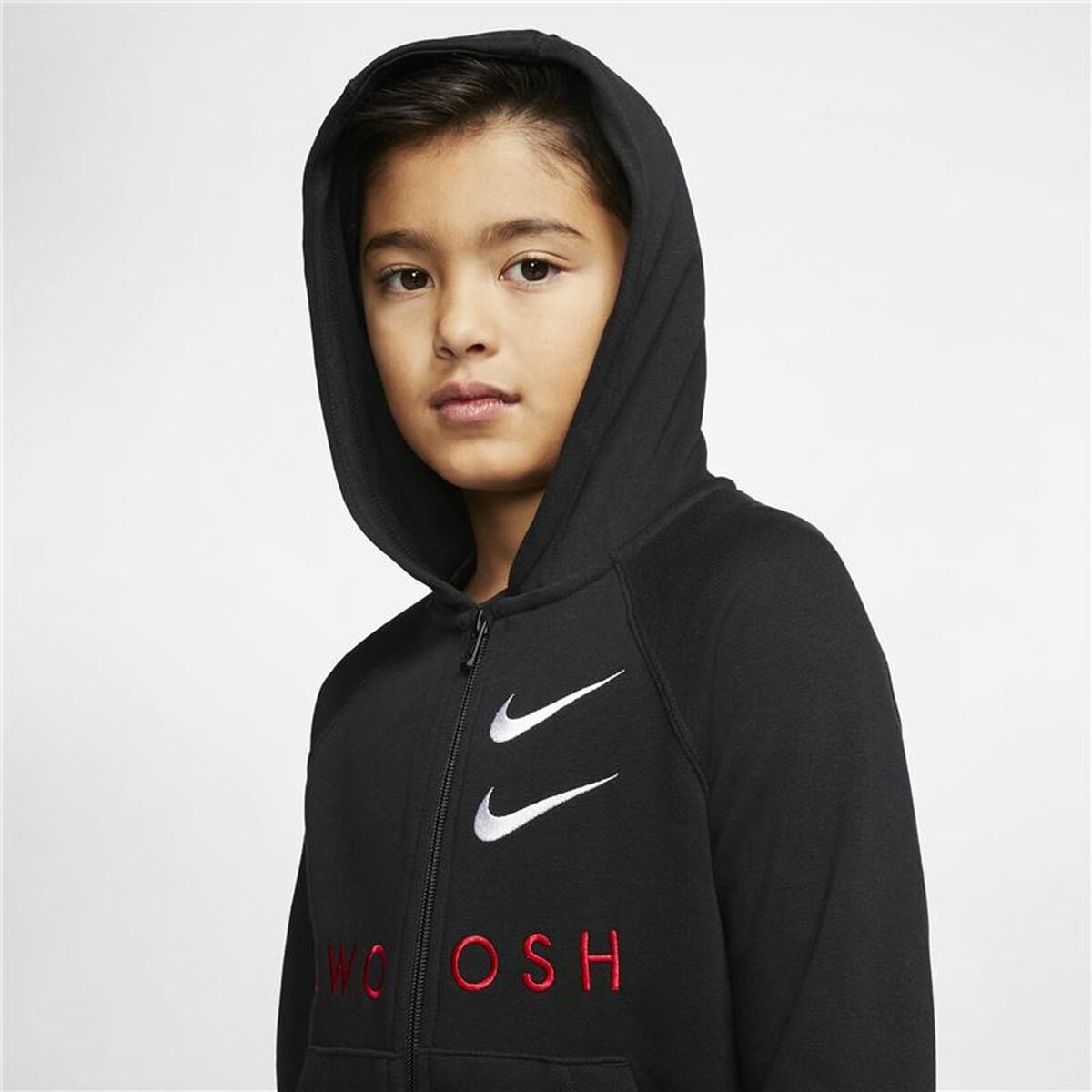 Nike Swoosh Kids' Jacket - Black - product view 9