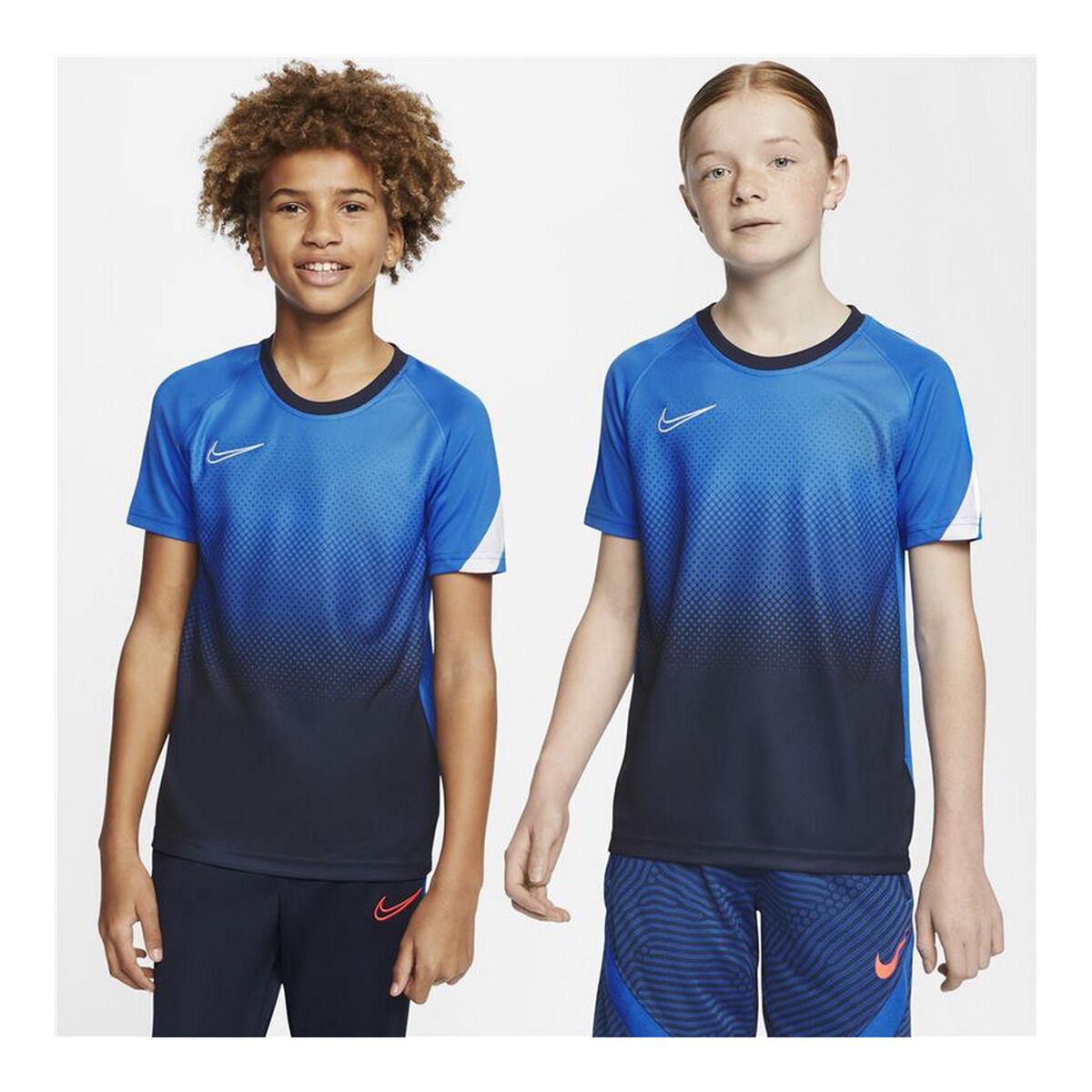 Nike Short Sleeved Football Shirt Dri-FIT Academy Kids' Shirt - Blue - product view 19