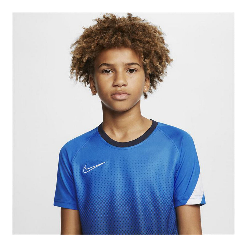 Nike Short Sleeved Football Shirt Dri-FIT Academy Kids' Shirt - Blue - product view 11