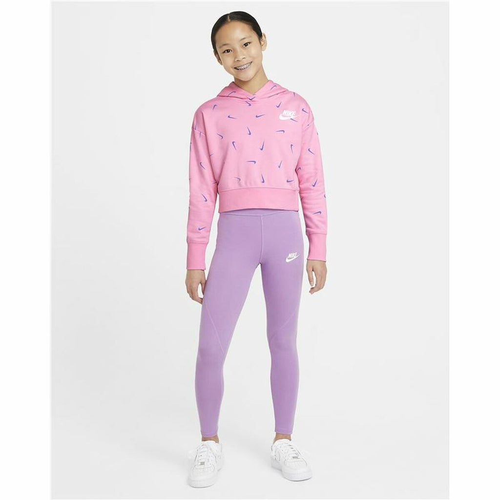 Nike Hooded Print Kids' Sweatshirt - Pink - product view 16