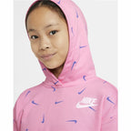 Nike Hooded Print Kids' Sweatshirt - Pink - product view 14