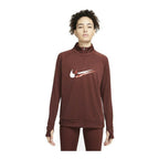 Nike Long Sleeve Dri-FIT Swoosh Run Women's T-Shirt - Brown