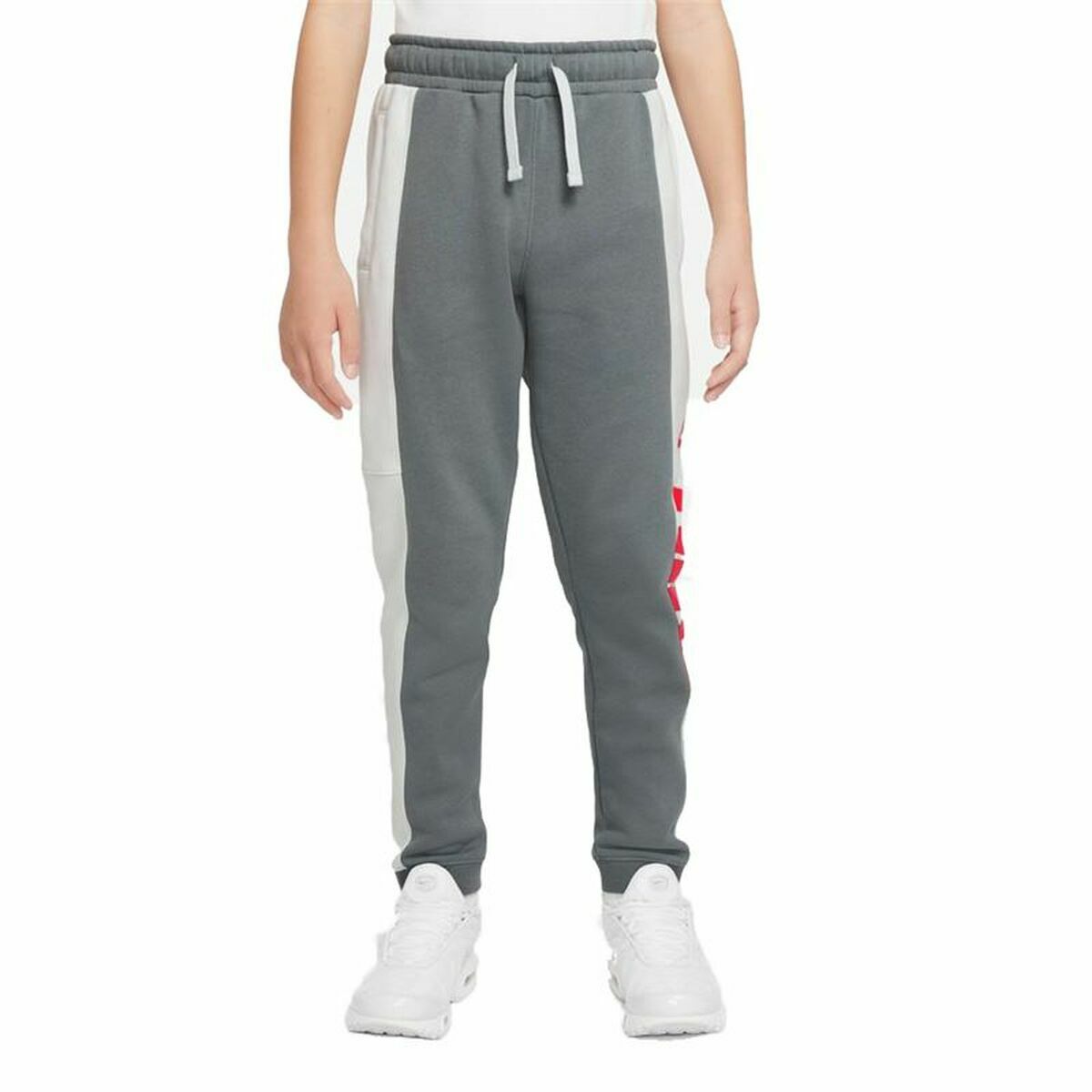 Nike Sportswear Dark Grey Kids' Track Pants - White