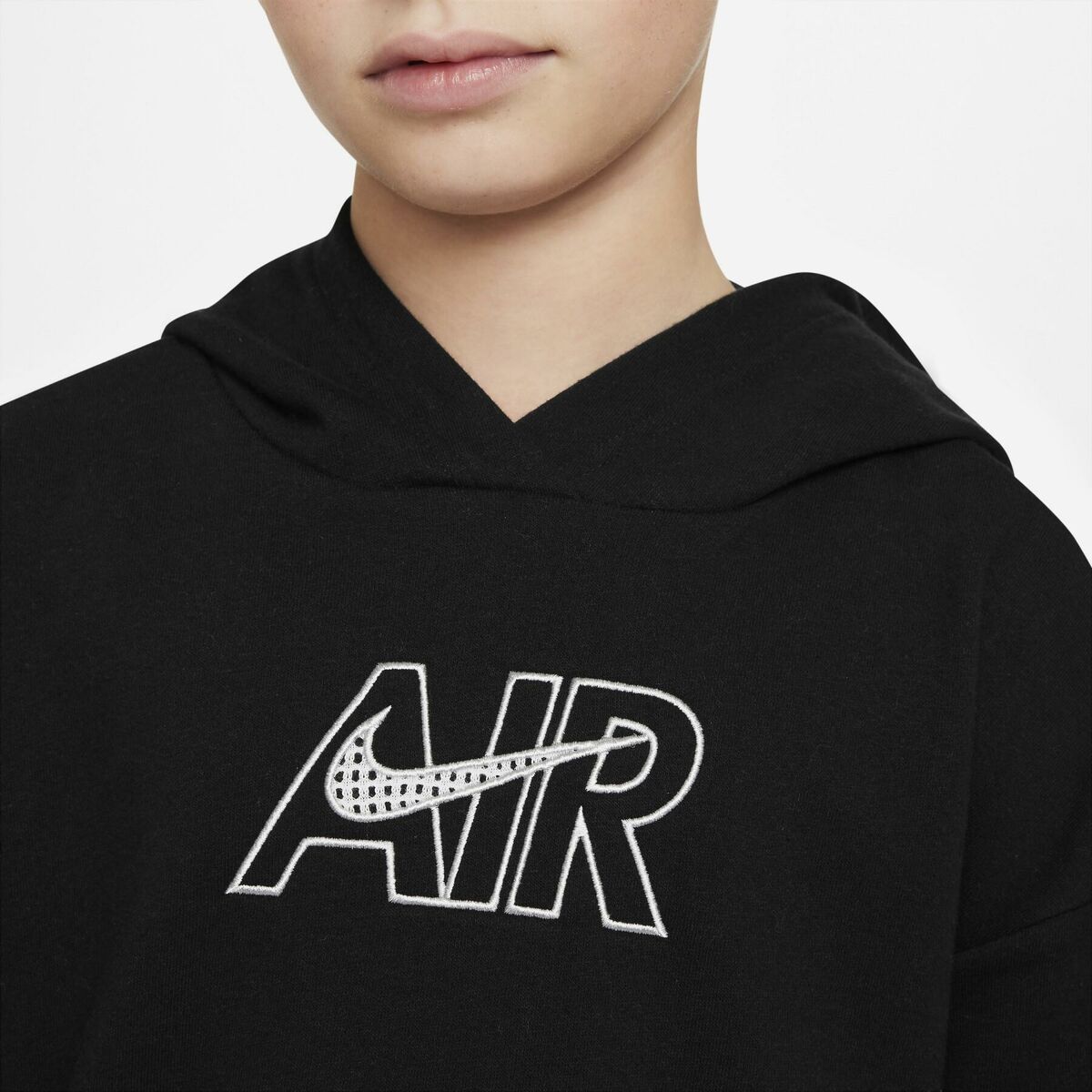 Nike Hooded AIR FT CROP DM8372 010 Kids' Hoodie - Black - product view 10