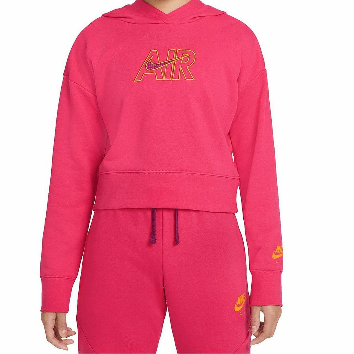 Nike Hooded CROP DM8372 666 Kids' Hoodie - Pink - product view 9