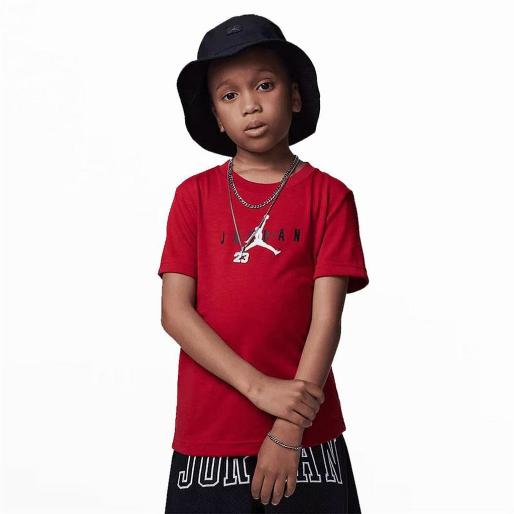 Jordan Kinder-Kurzarm-T-Shirt Jumpman Graphic Rot – 7 Years