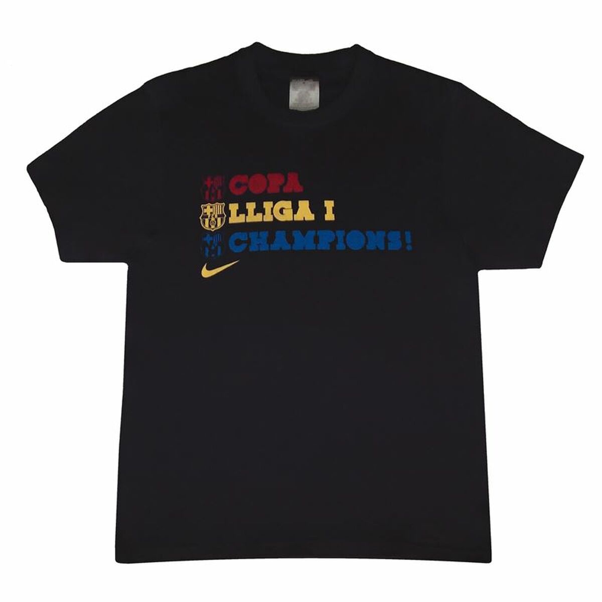 Nike Short-sleeved Football Shirt Barça Triplete Men's Shirt - Black