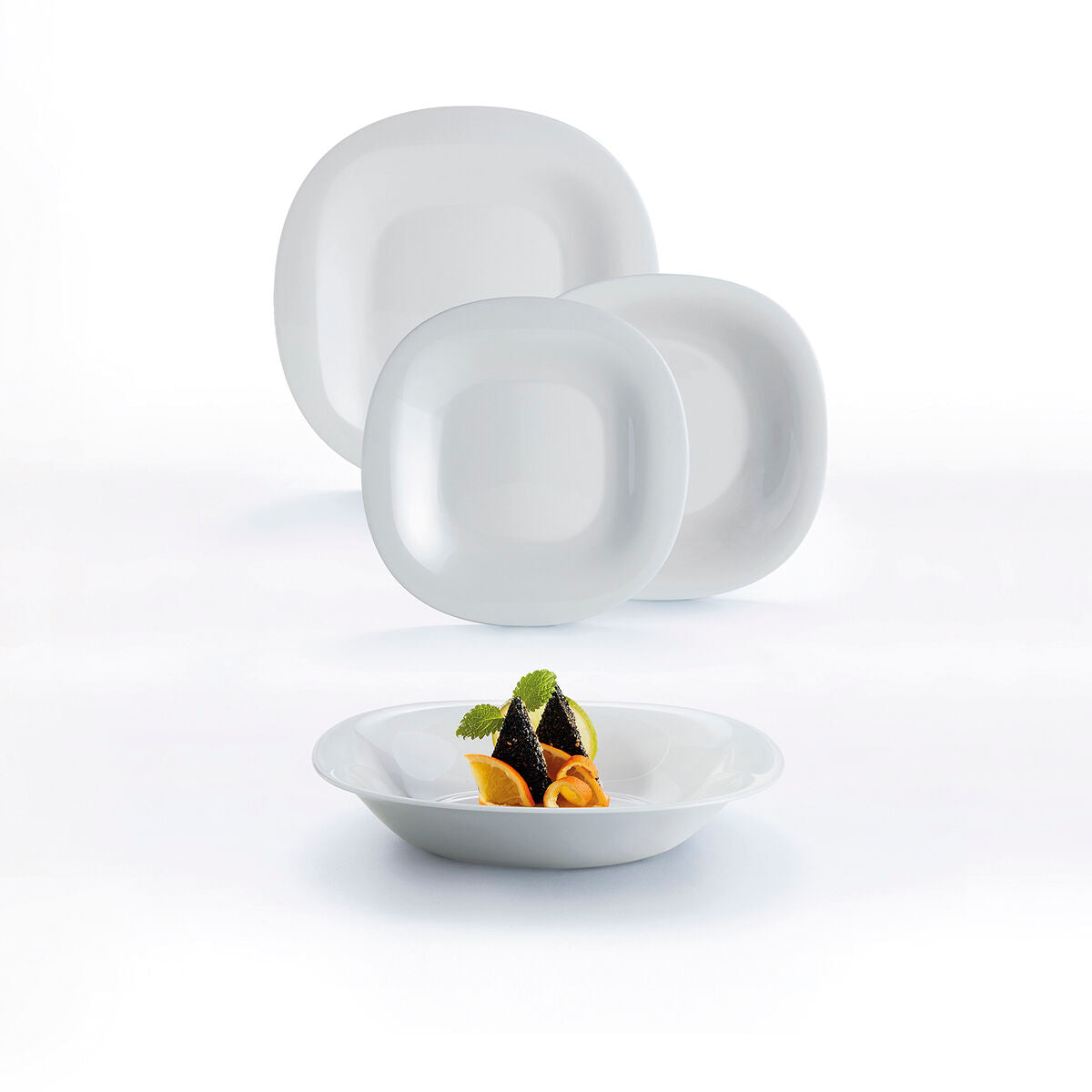 Luminarc Flacher Teller Carine Granit Grau Glas (27 cm)