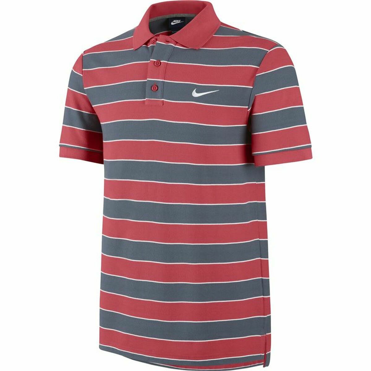 Nike Short Sleeve Matchup Stripe 2 Red Men's Polo Shirt - Grey - product view 4