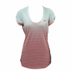 Nike SS Dip Dye Burnout White Women's T-Shirt - Red - product view 4