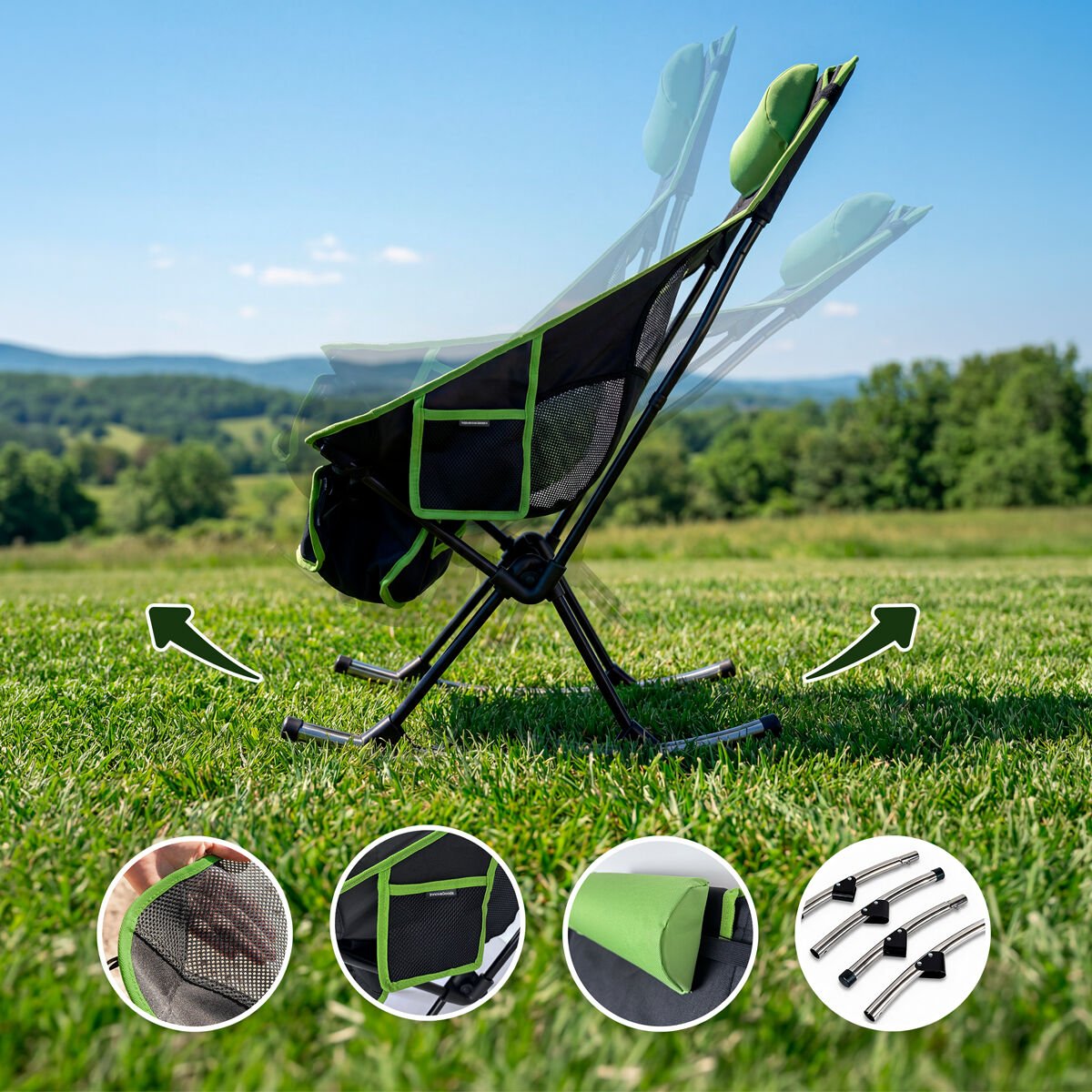 2-in-1 Klappbar Camping Rocking Stuhl mit Pocket, Kissen & Carry Tasche Trillow InnovaGoods - BYAG.Sport & Outdoor > Camping & WandernInnovaGoodsBYAG.V010404984355278281412-in-1 Klappbar Camping Rocking Stuhl mit Pocket, Kissen & Carry Tasche Trillow InnovaGoods
