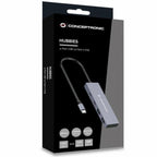 Conceptronic USB USB-Hub HUBBIES13G Grau