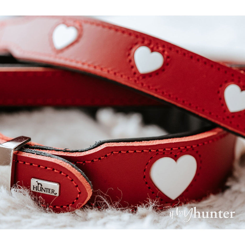 Hund collar Hunter Love Rot XS 24-28 cm