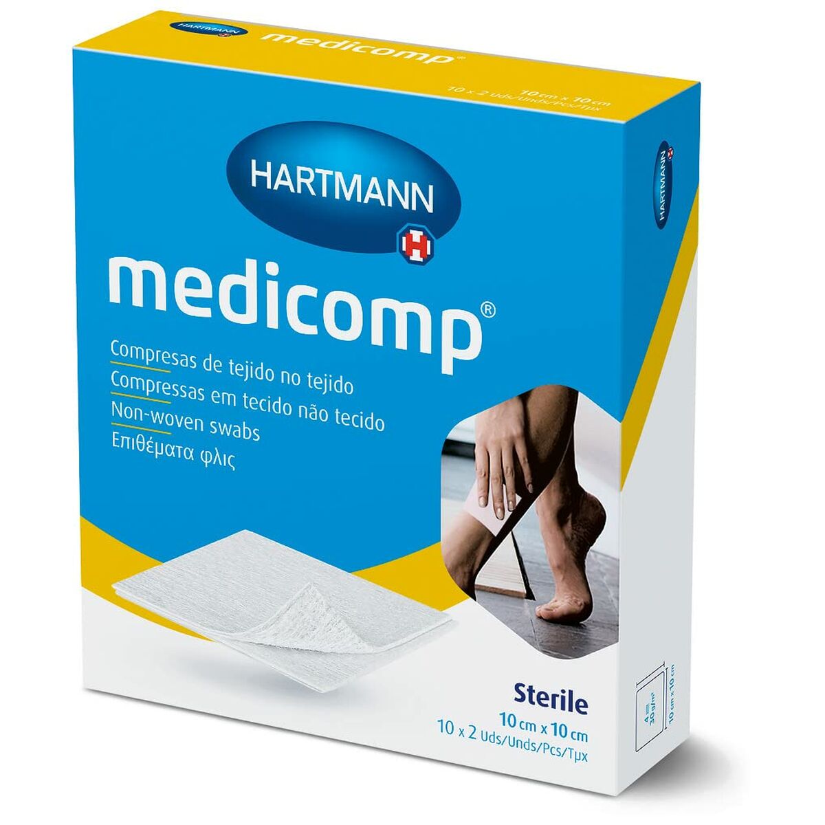 Sterilized Gauze Hartmann Medicomp 10 x 10 cm 20 Stück – Produktbild 1