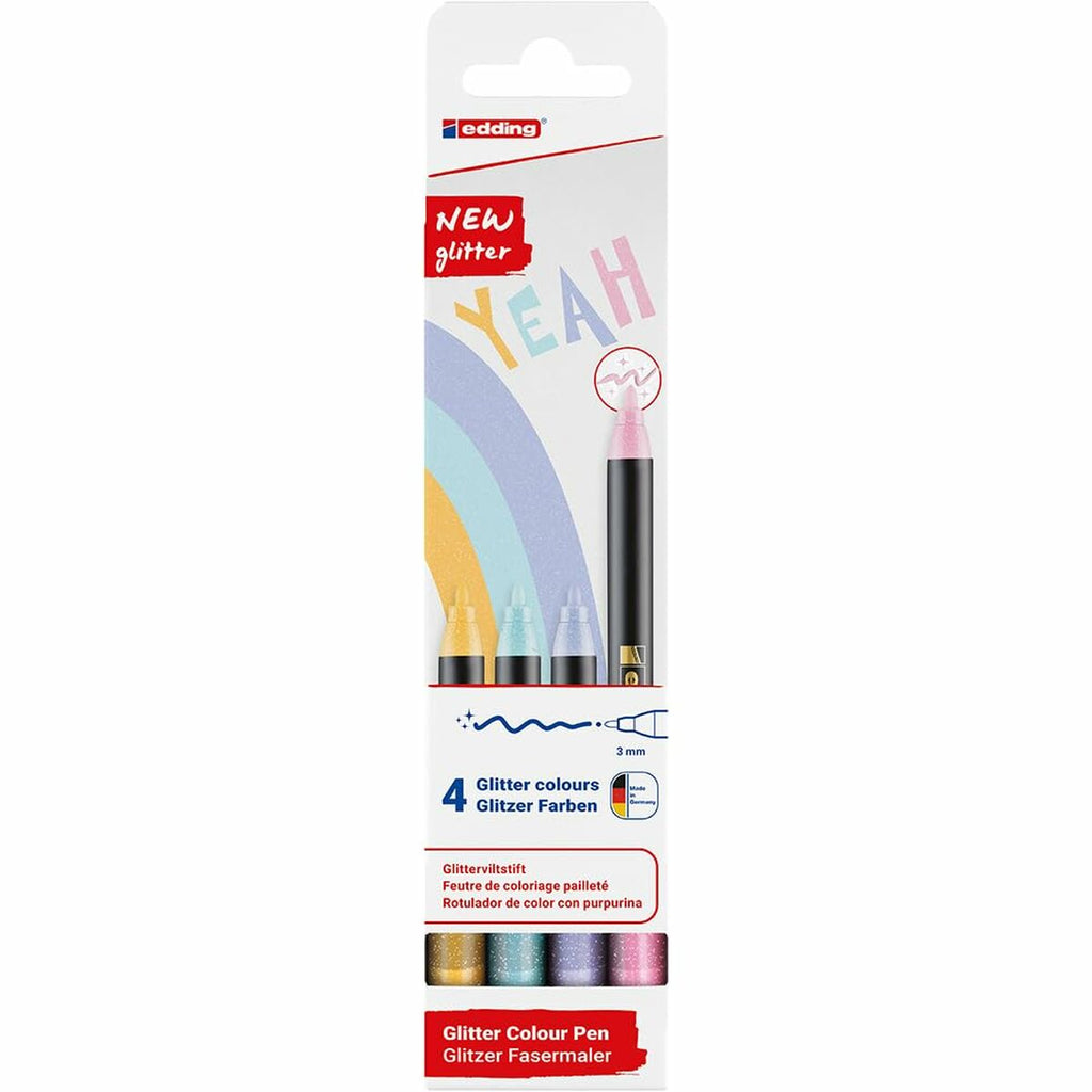 Edding Filzstift-Set 1200 Mehrfarbig Cake Glitter