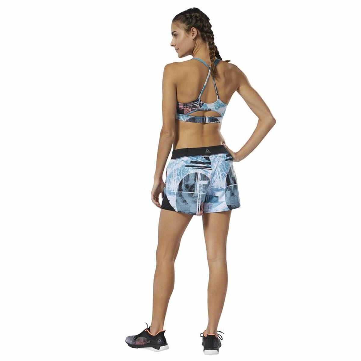Reebok Sportshorts für Damen Wor Moonshift Sky Blau