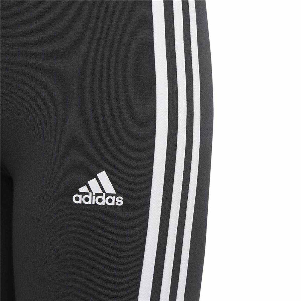 Adidas Essentials 3 Stripes Kids' Leggings - Black - product view 5