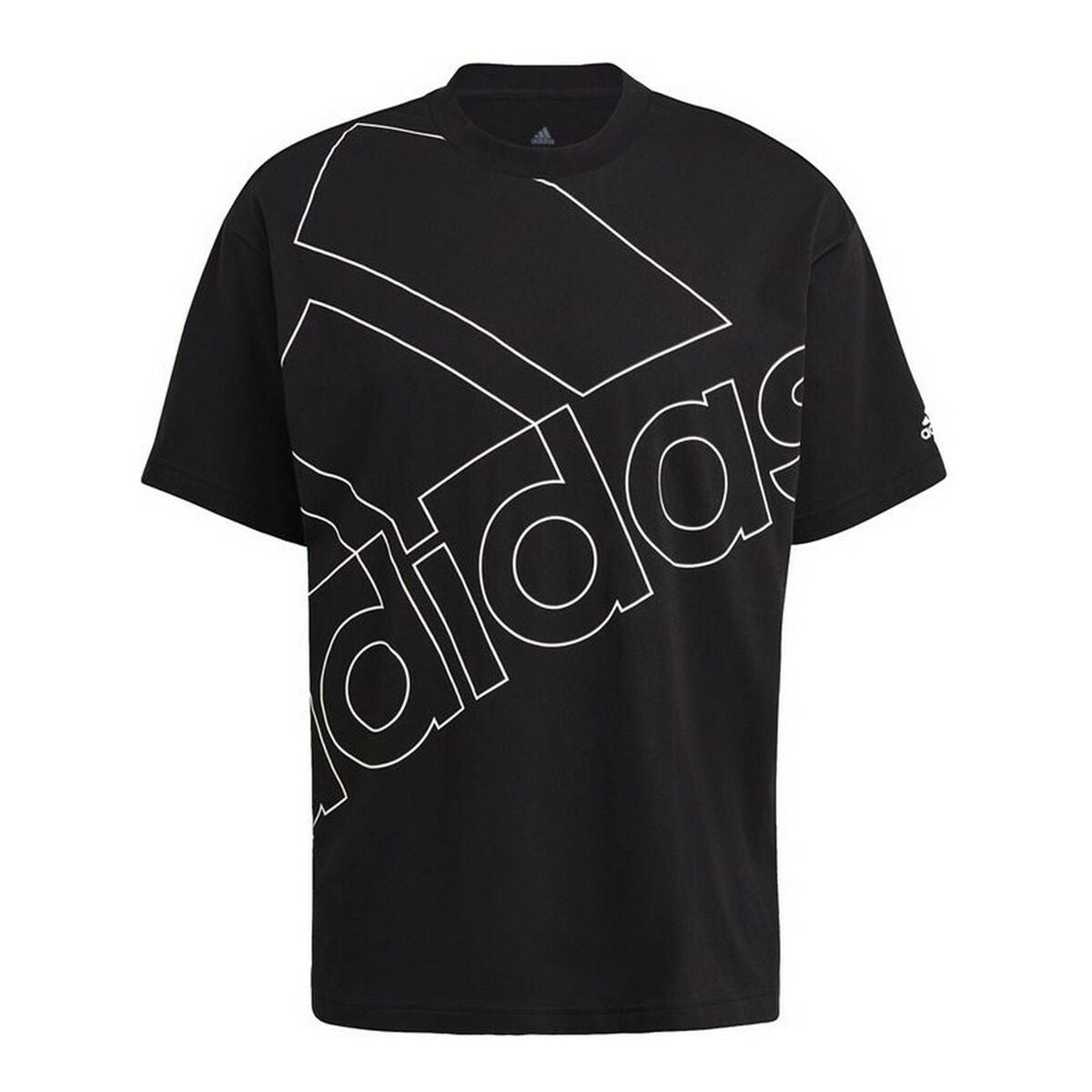 Adidas Giant Logo Men's T-Shirt - Black