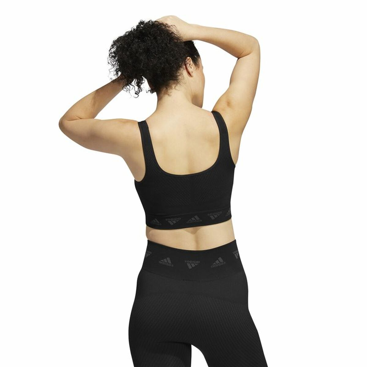 Adidas Sports Bra Aeroknit Women's Sports Bra - Black - product view 10