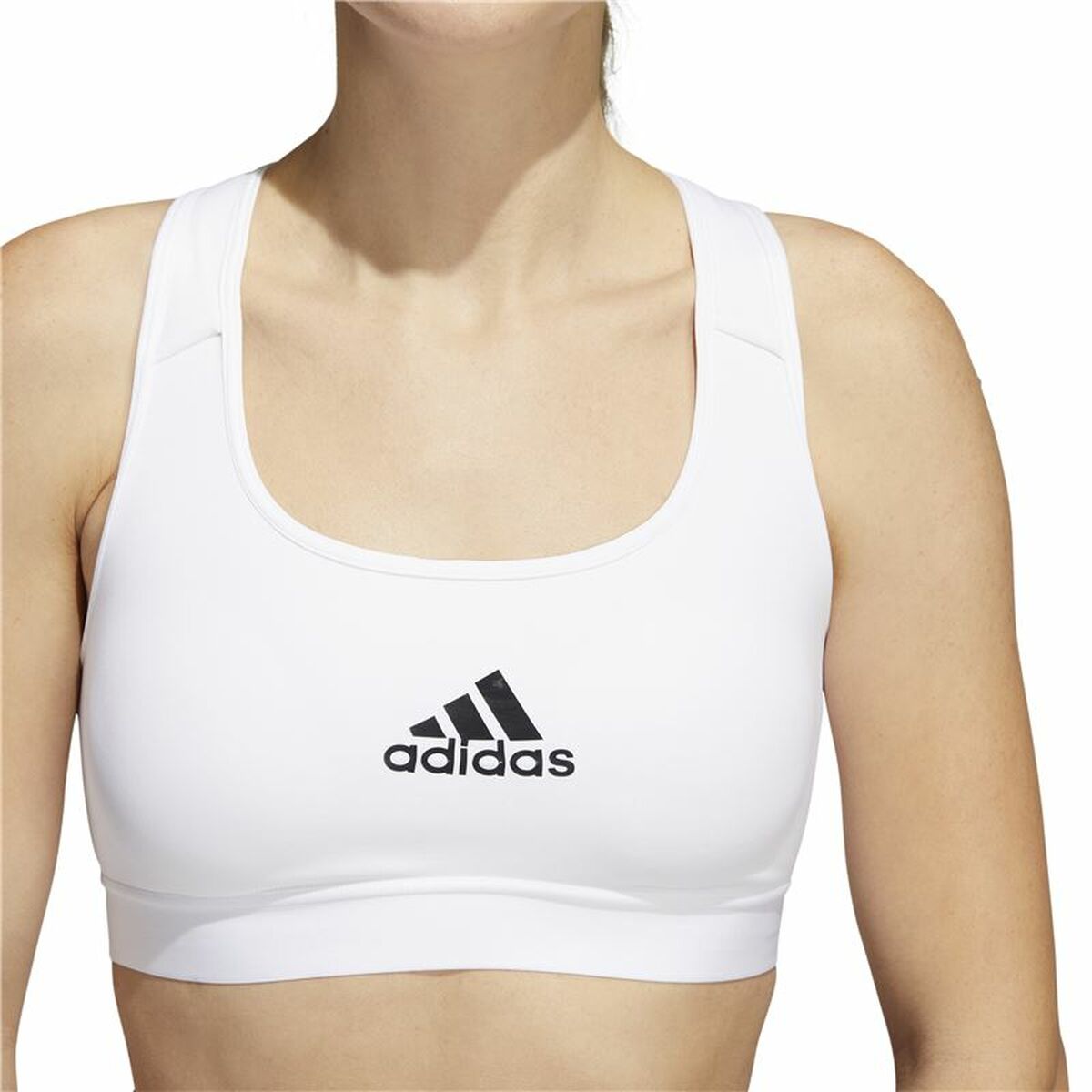 Adidas Sports Bra Powerreact Training Women's Sports Bra - White - product view 3