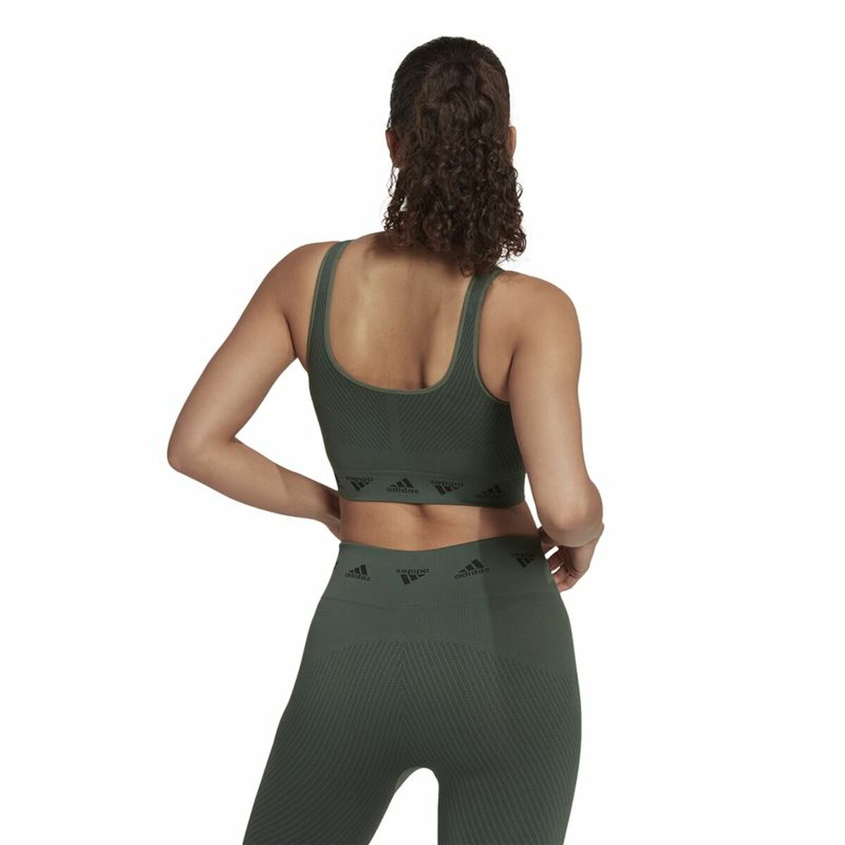 Adidas Sports Bra Aeroknit Women's Sports Bra - Olive - product view 10