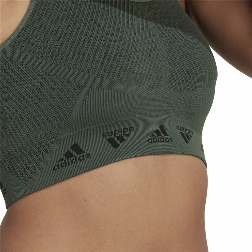 Adidas Sports Bra Aeroknit Women's Sports Bra - Olive - product view 5