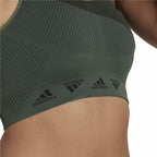 Adidas Sports Bra Aeroknit Women's Sports Bra - Olive - product view 6