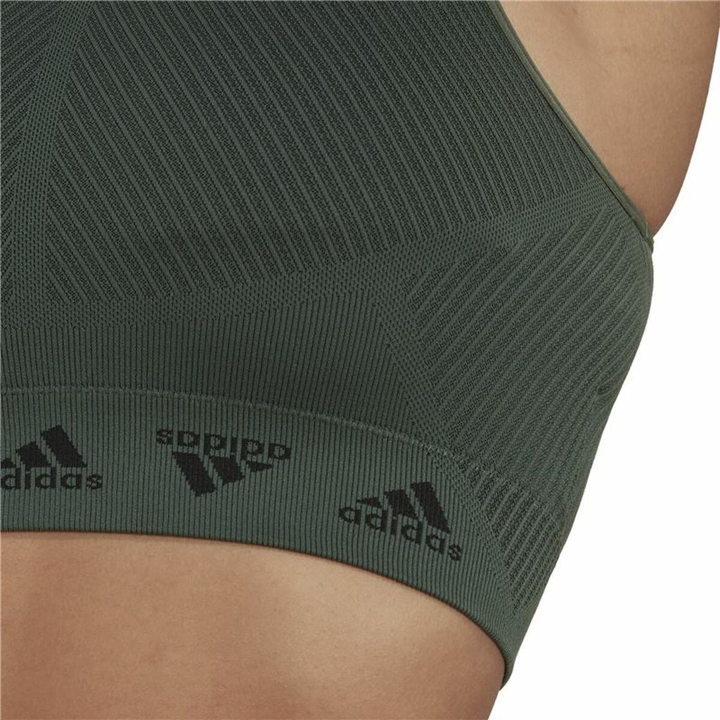 Adidas Sports Bra Aeroknit Women's Sports Bra - Olive - product view 3