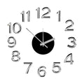 Gift Decor Wanduhr Weiß Silber ABS EVA Ø 35 cm Sticker