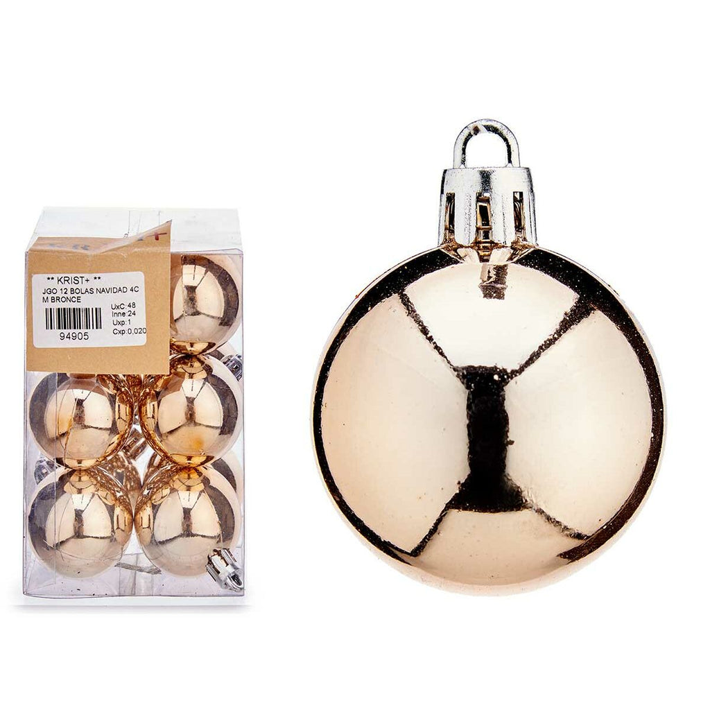 Krist+ Weihnachtskugel-Set 00480-6 Bronze PVC Ø 4 cm