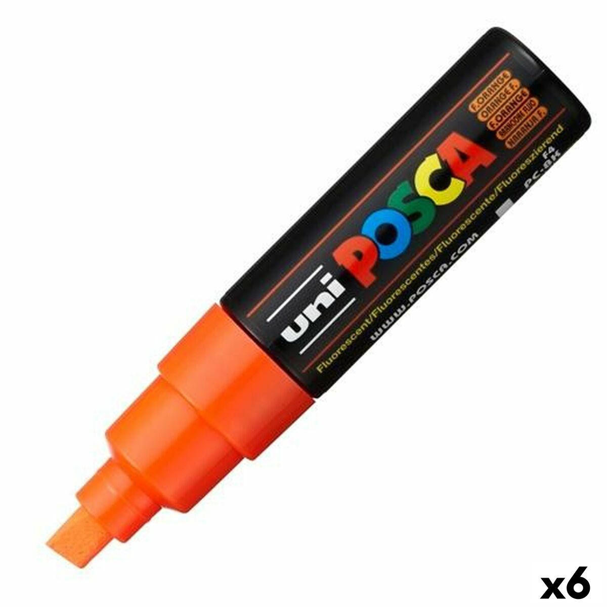 felt-tip pens POSCA PC-8K Orange 6 Stück – Produktbild 1