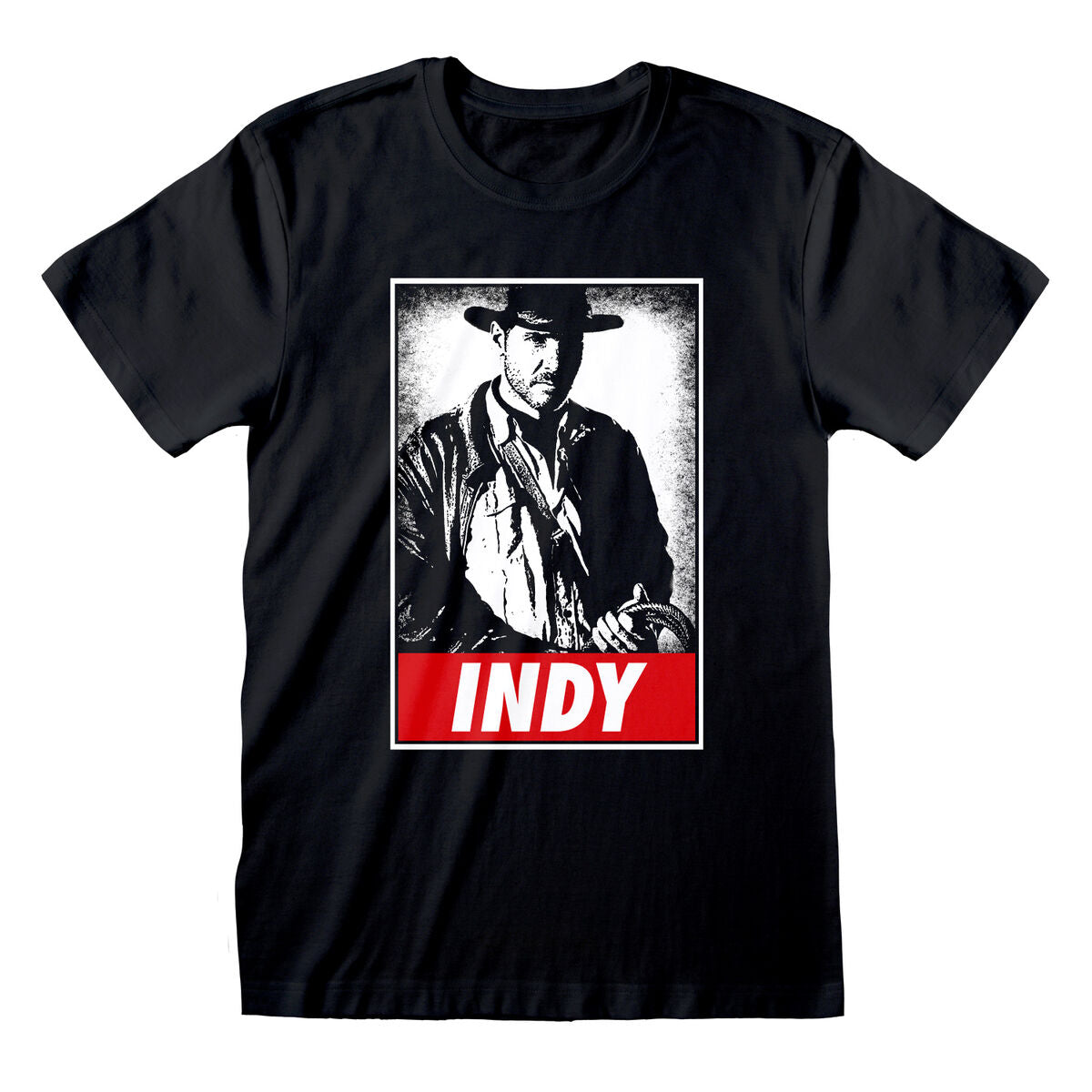 Indiana Jones Kurzarm-T-Shirt Indy Schwarz Unisex