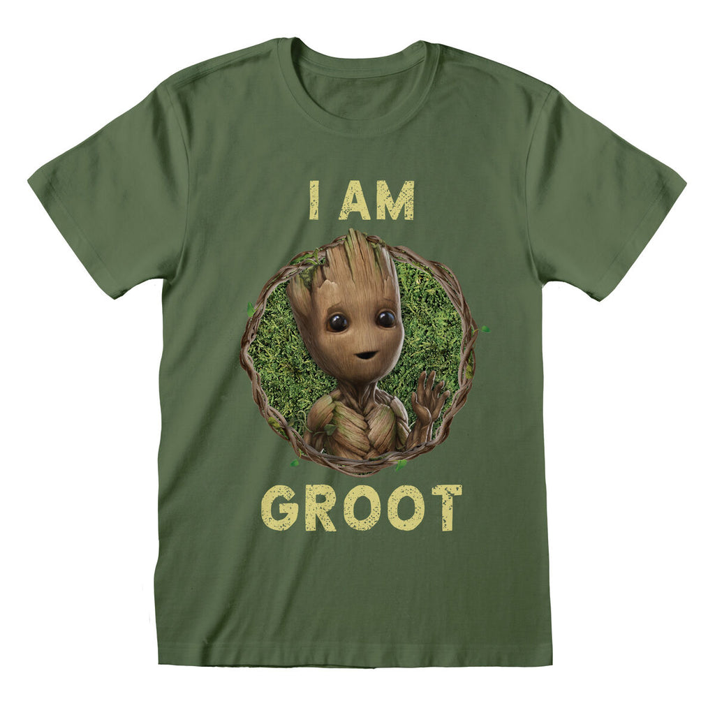 Marvel Kurzarm-T-Shirt Badge Grün Unisex – XXL