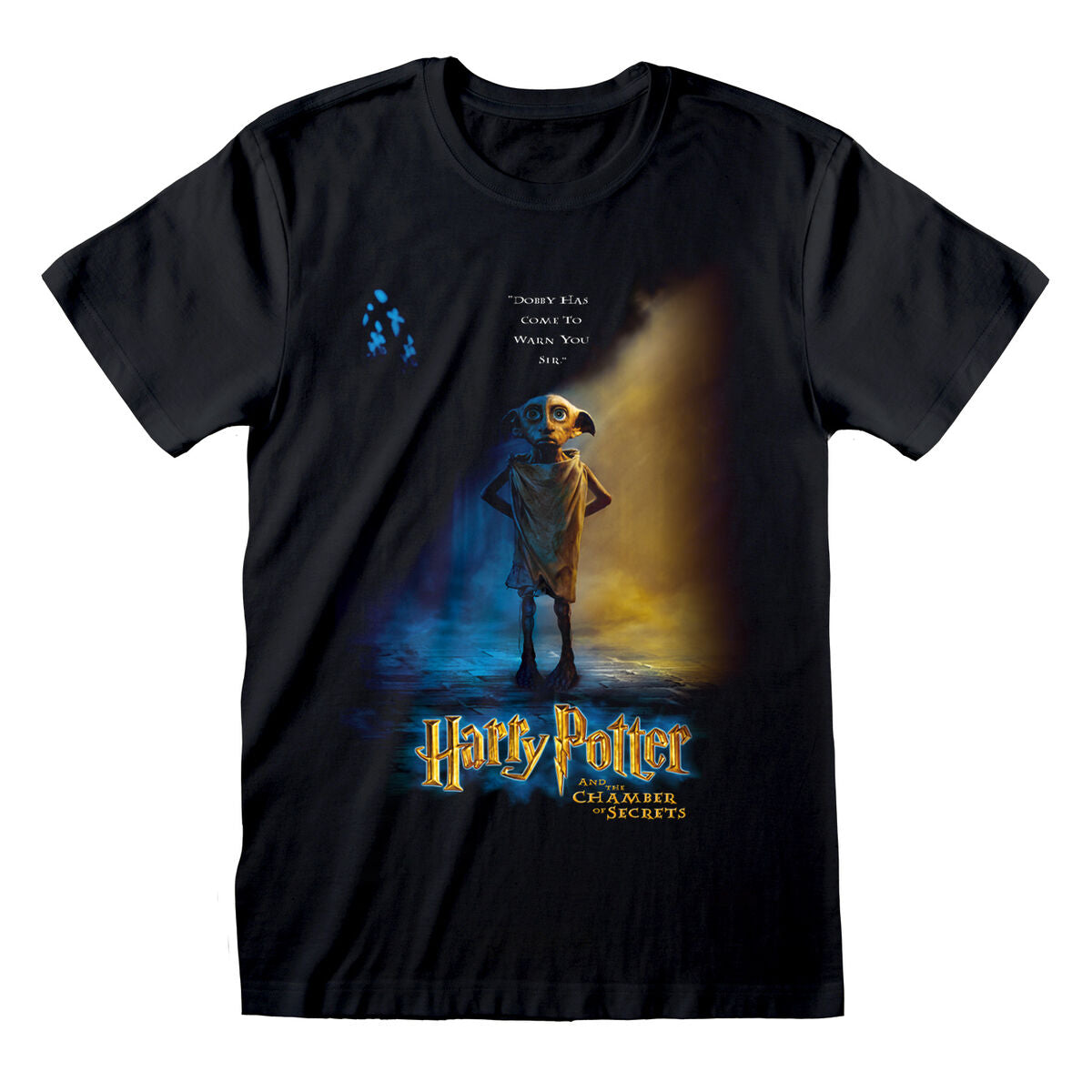 Harry Potter Kurzarm-T-Shirt Dobby Poster Schwarz Unisex – XL