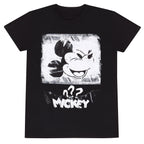 Mickey Mouse Unisex Kurzarm-T-Shirt Poster Style Schwarz