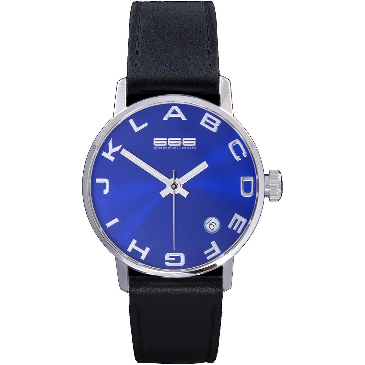 666 Barcelona Unisex-Armbanduhr 666-274 Schwarz (Ø 35 mm) - BYAG.Uhren > Unisex Erwachsene666 BarcelonaBYAG.S08004538435334898337666 Barcelona Unisex-Armbanduhr 666-274 Schwarz (Ø 35 mm)