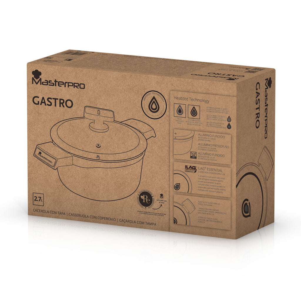 Masterpro Casserole mit lid GASTRO REECO MP Schwarz
