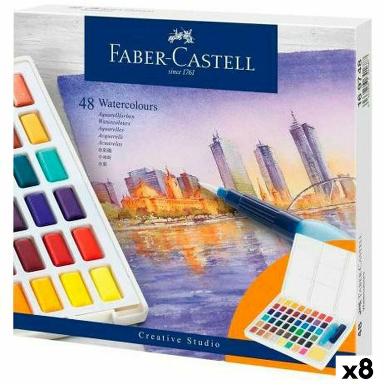 Watercolour paint set Faber-Castell Creative Studio (8 Stück) – Produktbild 1