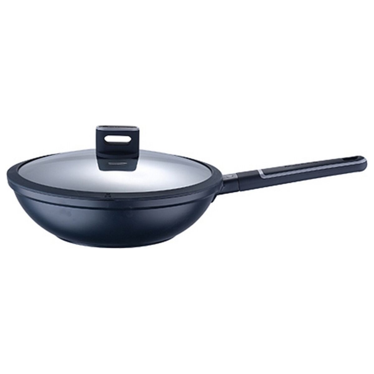 Masterpro Wok Pfanne Indigo Schwarz Aluminium (Ø 28 cm)