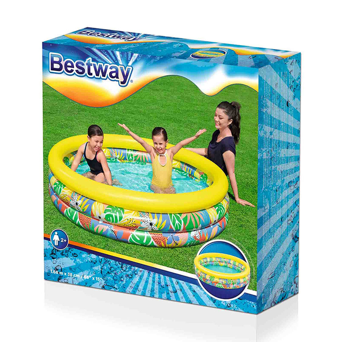 Bestway Aufblasbares Planschbecken für Kinder – 168 x 38 cm