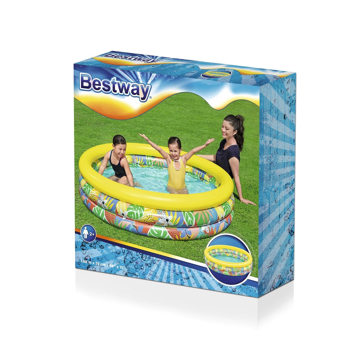 Bestway Aufblasbares Planschbecken für Kinder – 168 x 38 cm