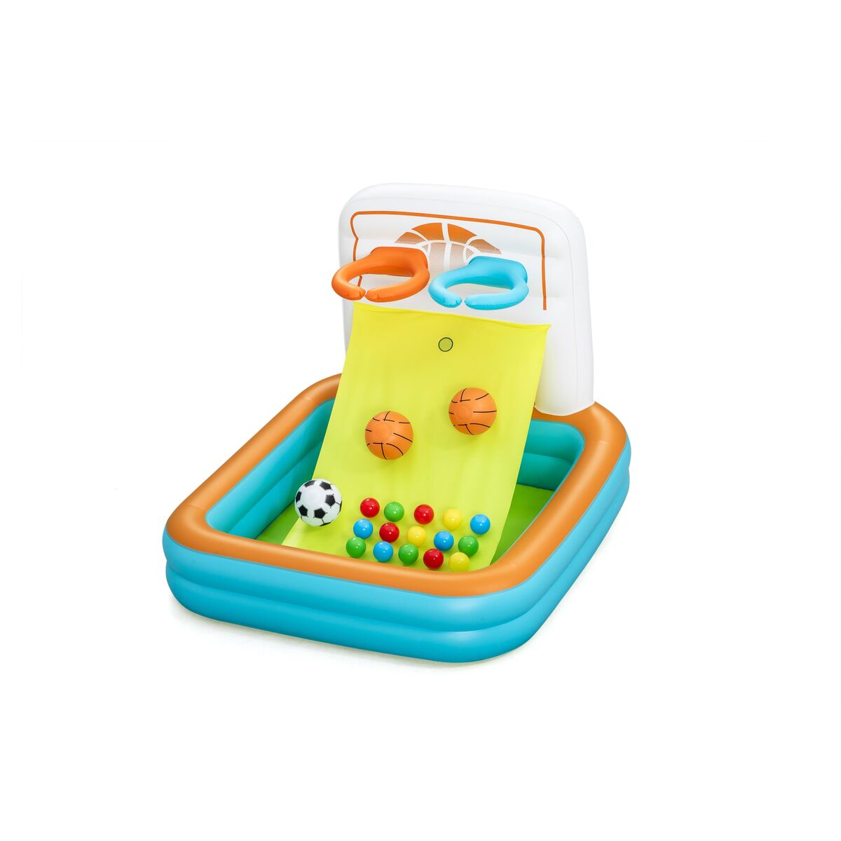Bestway Aufblasbarer Kinderpool mit Baskets, Bälle +2 Jahre Garten
