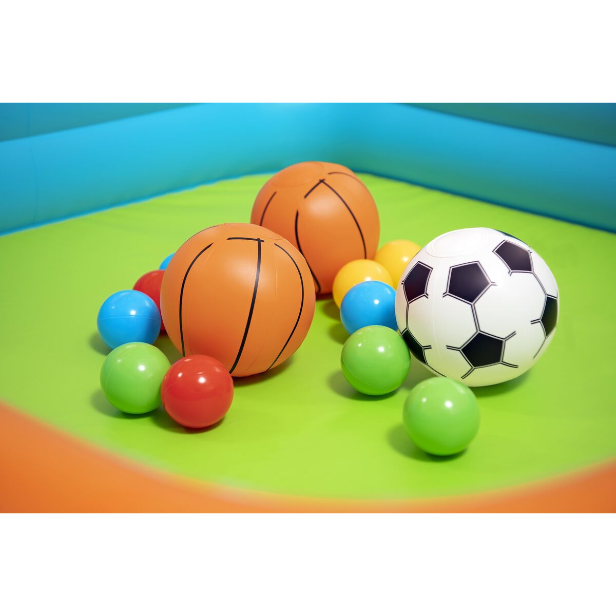 Bestway Aufblasbarer Kinderpool mit Baskets, Bälle +2 Jahre Garten