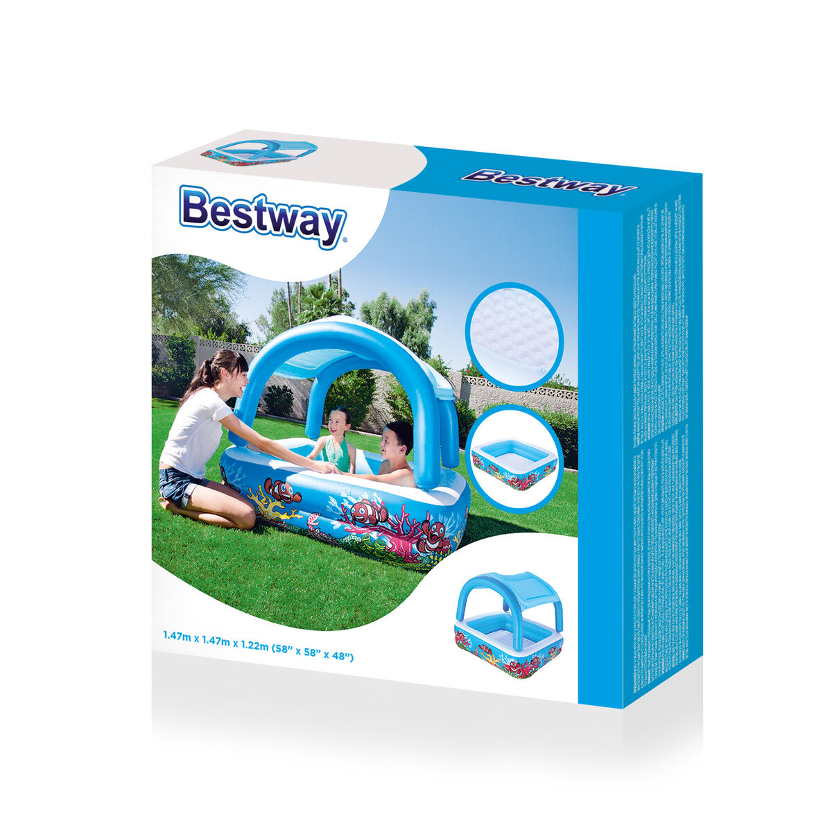 Bestway Aufblasbares Planschbecken für Kinder – Kunststoff