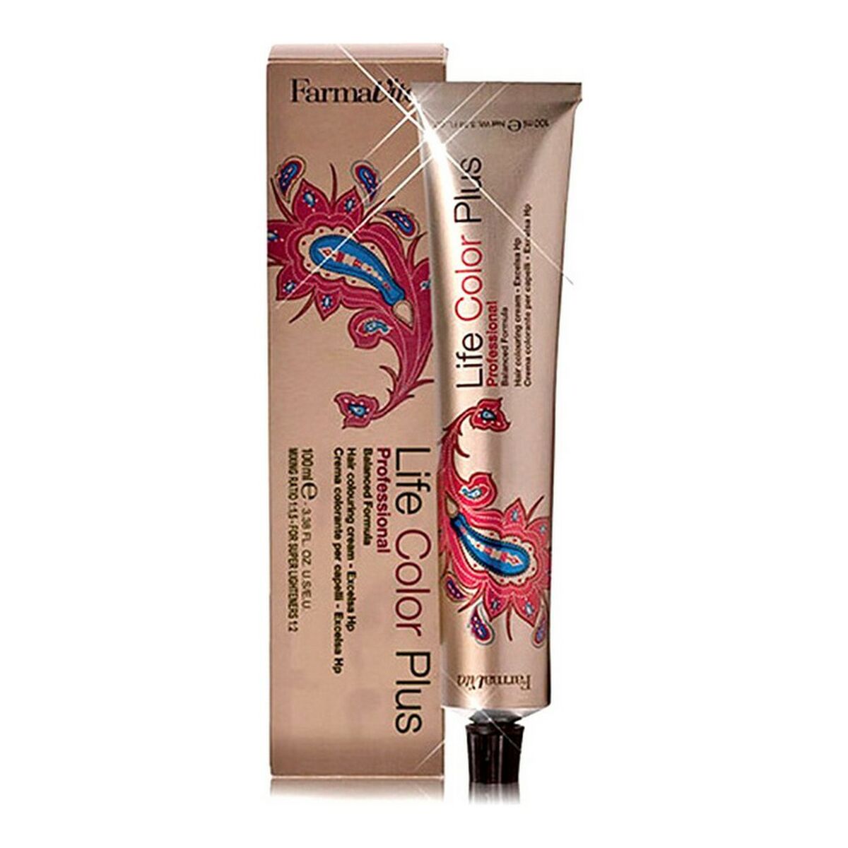 Permanent Dye Life Color Plus Farmavita Nº 7 77 Intense Braun Blonde (100 ml) – Produktbild 1