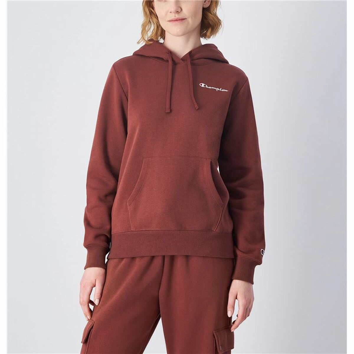 Champion Damen-Hoodie Braun – S