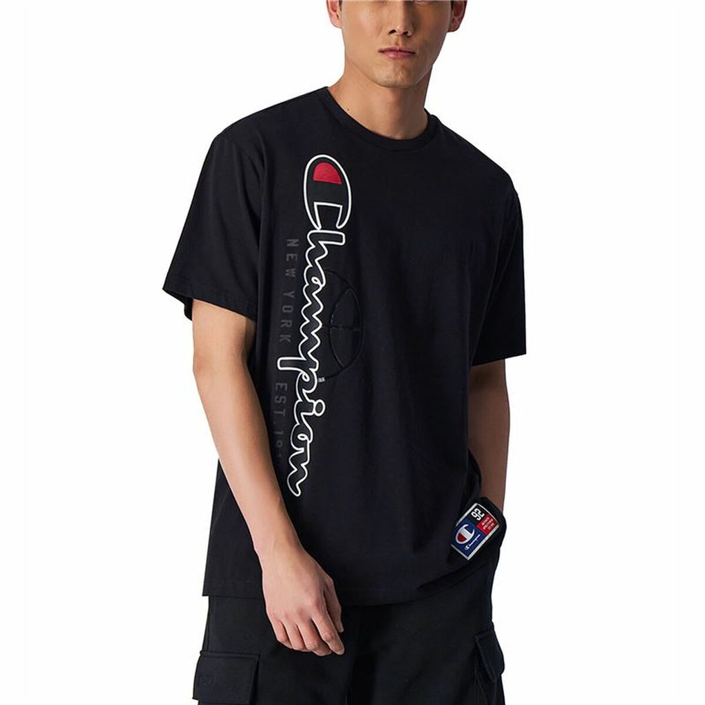 Herren’s Kurzarm-T-Shirt Champion Crewneck Schwarz – XL