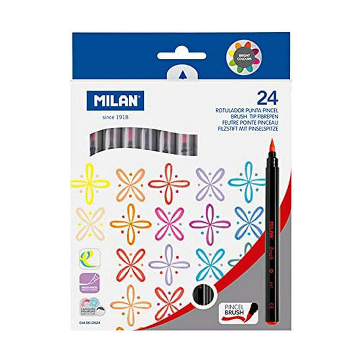 Set of Felt Tip Pens Milan Mehrfarbig 24 Teile – Produktbild 1